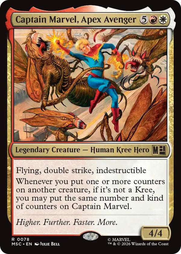 Captain Marvel, Apex Avenger (Surge Foil) - Magic: The Gathering