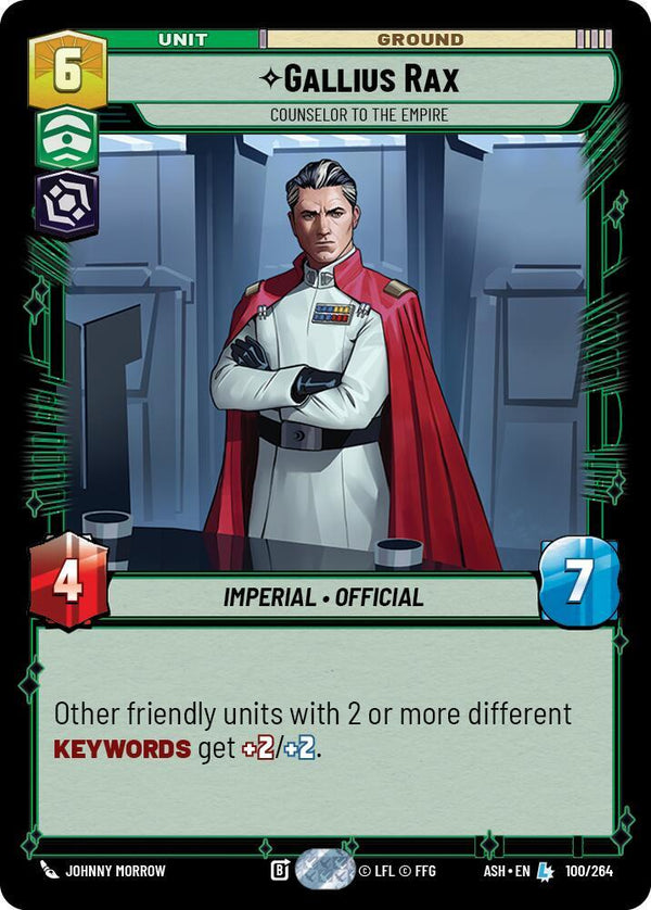 Gallius Rax - Counselor to the Empire - Star Wars Unlimited