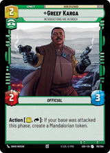 Greef Karga - Introductions are in Order - Star Wars Unlimited