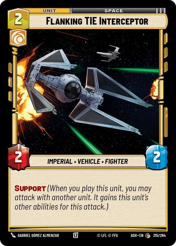 Flanking TIE Interceptor - Star Wars Unlimited