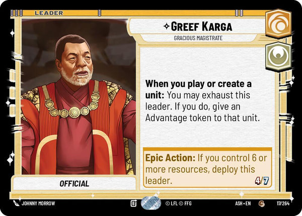 Greef Karga - Gracious Magistrate - Star Wars Unlimited