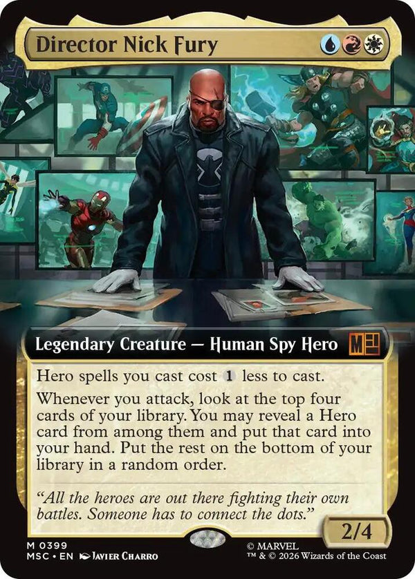 Director Nick Fury (Extended Art) - Magic: The Gathering