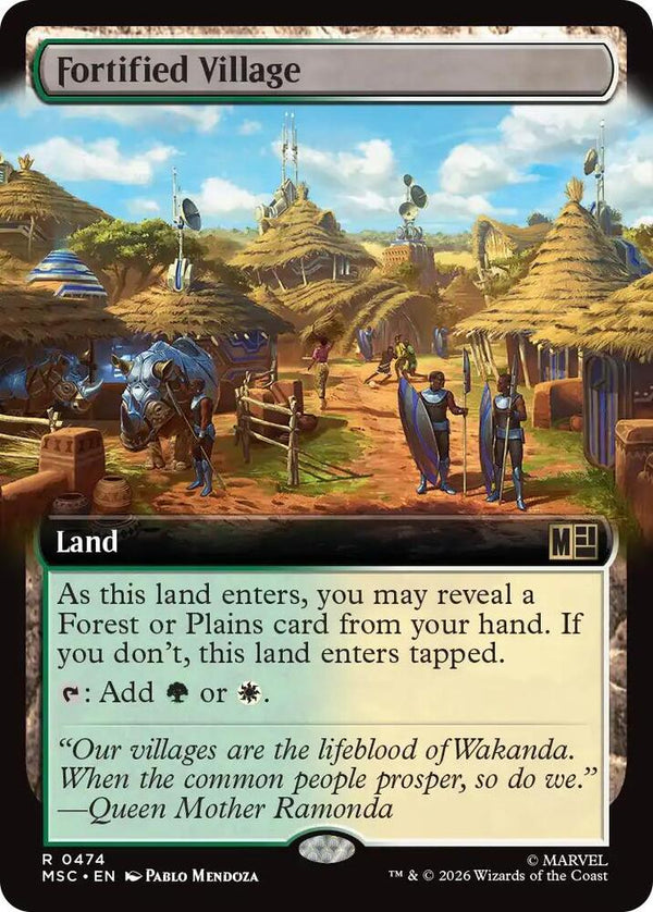 Fortified Village (Extended Art) - Magic: The Gathering