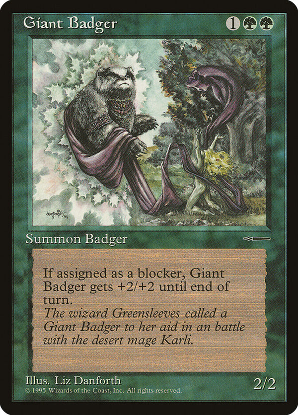 Giant Badger - Magic: The Gathering