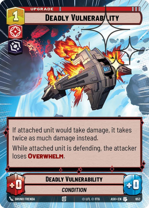 Deadly Vulnerability (Hyperspace Foil) - Star Wars Unlimited