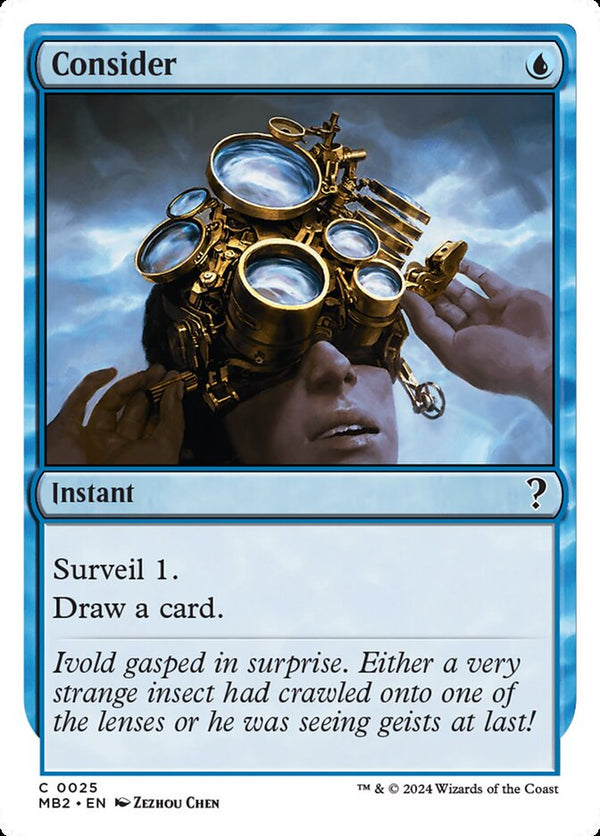 Consider (White Border) - Magic: The Gathering