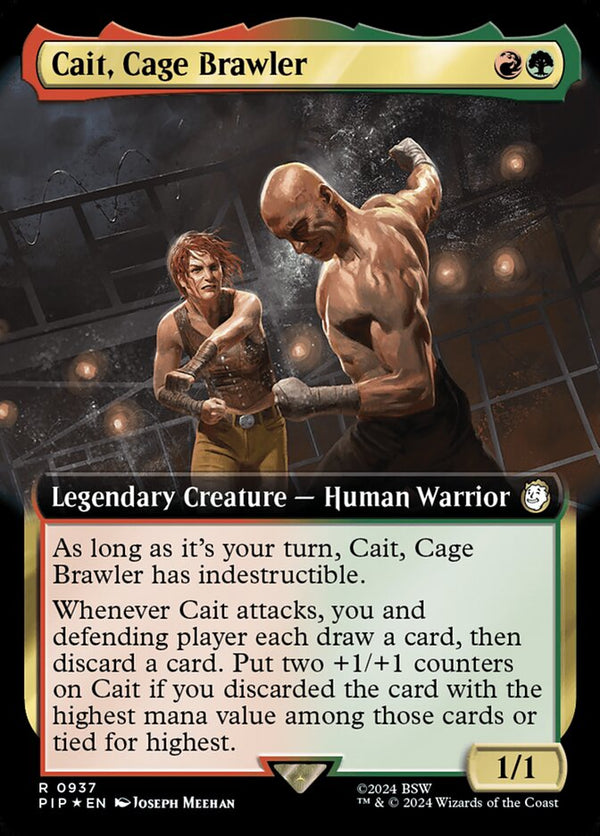Cait, Cage Brawler (Extended Art) (Surge Foil) - Magic: The Gathering
