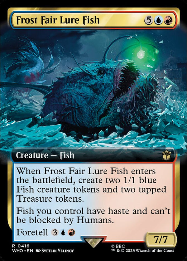 Frost Fair Lure Fish (Extended Art) - Magic: The Gathering