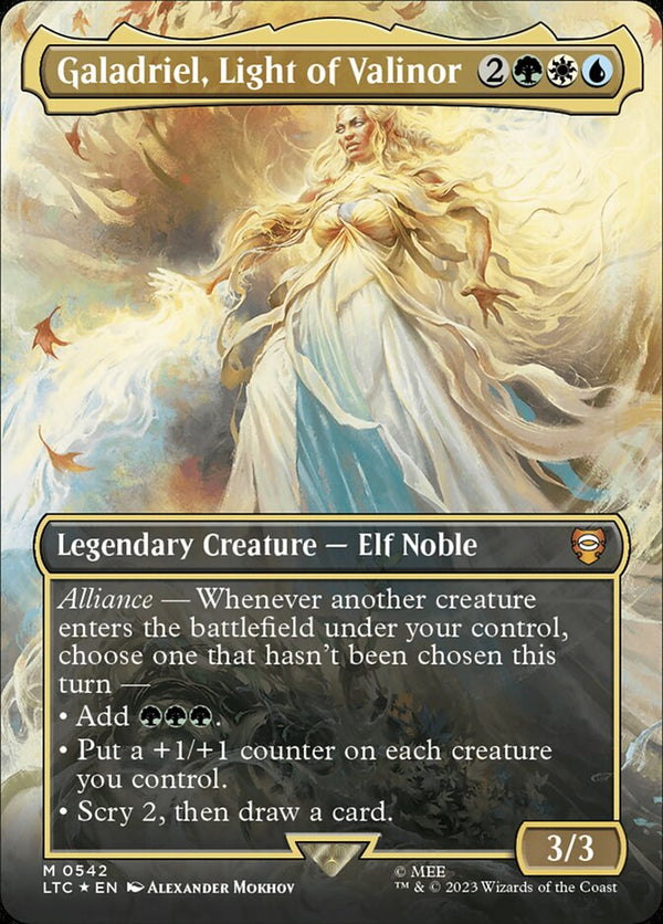 Galadriel, Light of Valinor (Borderless) (Surge Foil) - Magic: The Gathering