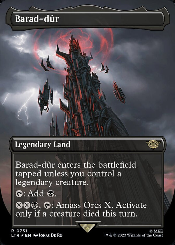 Barad-dur (0751) (Borderless) (Surge Foil) - Magic: The Gathering