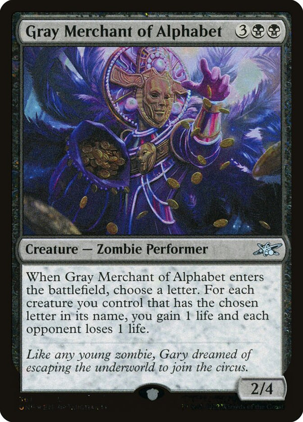 Gray Merchant of Alphabet (Galaxy Foil) - Magic: The Gathering