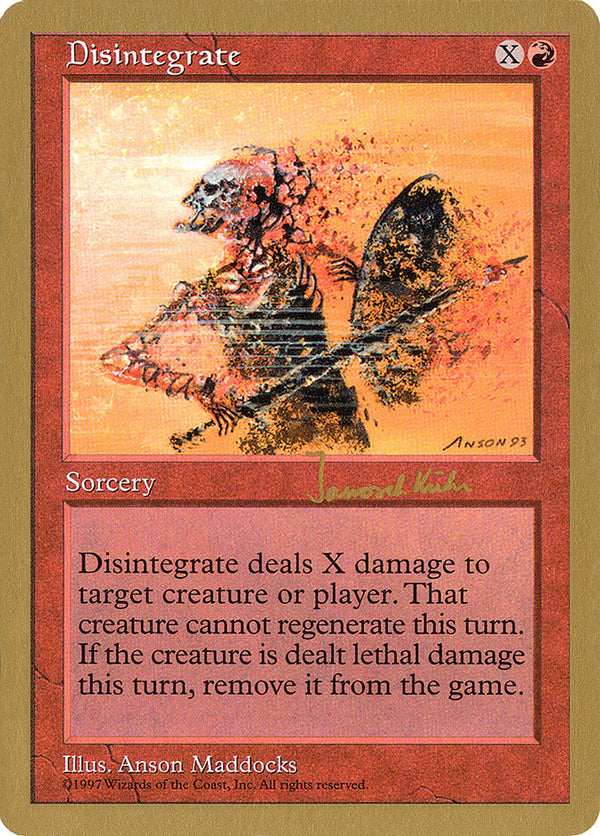 Disintegrate - 1997 Janosch Kuhn (5ED) - Magic: The Gathering