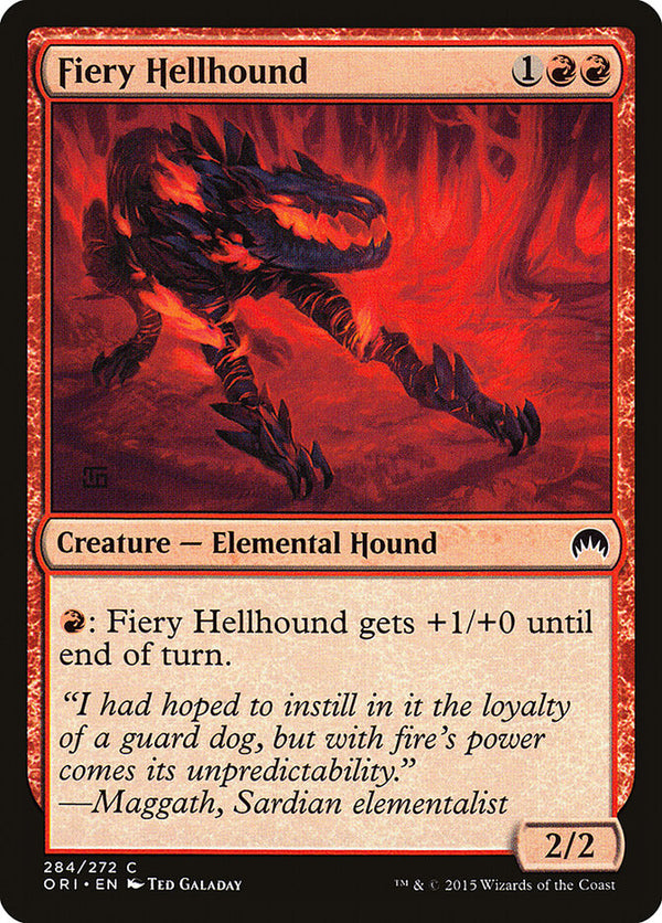 Fiery Hellhound - Magic: The Gathering