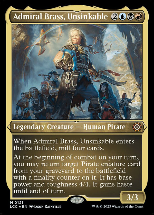 Admiral Brass, Unsinkable (Display Commander) - Thick Stock - Magic: The Gathering