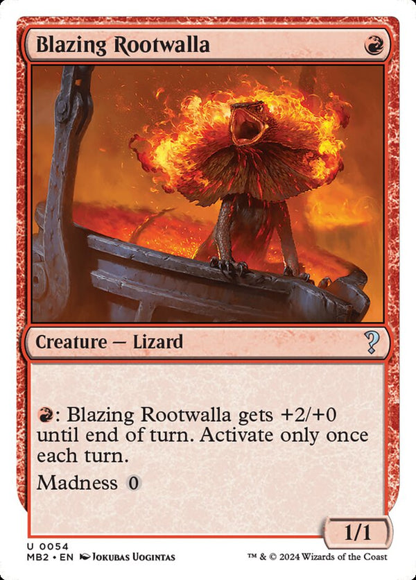 Blazing Rootwalla (White Border) - Magic: The Gathering