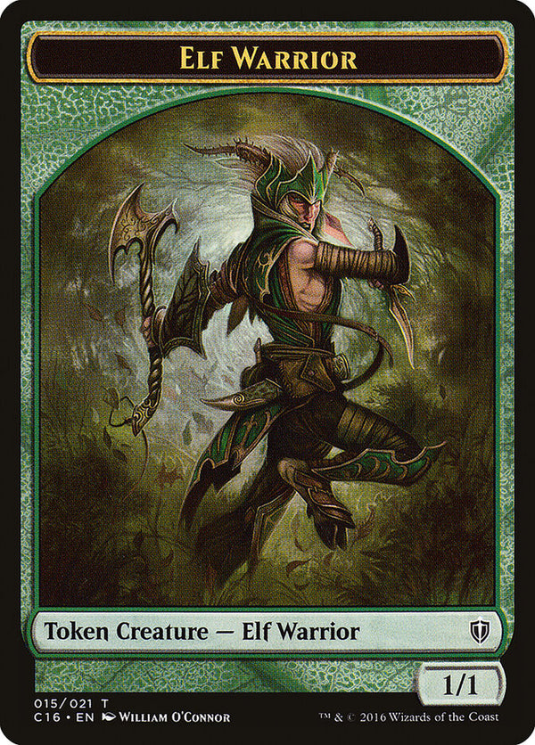 Elf Warrior // Zombie Double-Sided Token - Magic: The Gathering