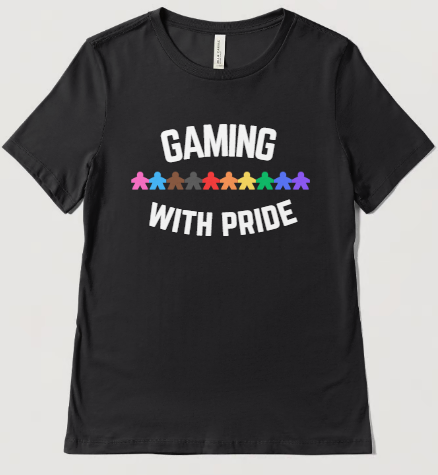 Rainbow Meeple Pride Shirt - Boardwalk Cafe & Games
