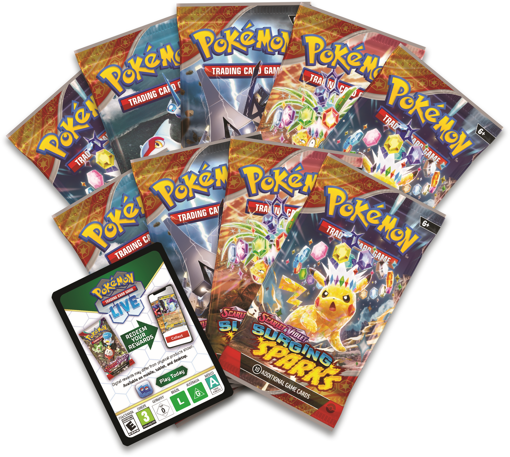 pokemon tcg mobile new booster packs Pokémon TCG: Scarlet & Violet— Surging Sparks: Booster Pack – Boardwalk Cafe & Games