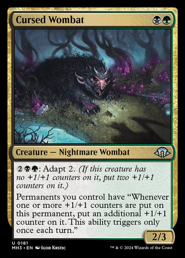 Cursed Wombat - Magic: The Gathering