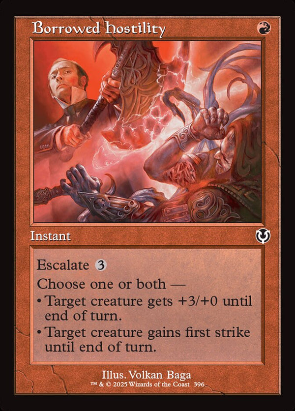Borrowed Hostility (Retro Frame) - Magic: The Gathering