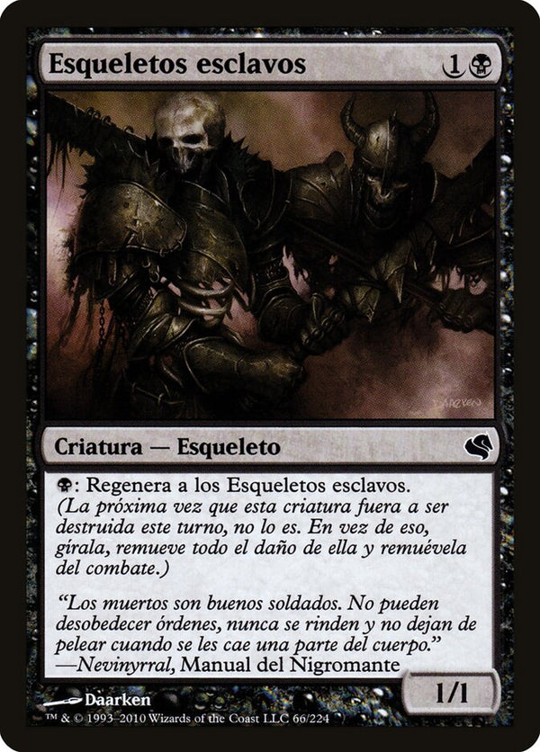 Drudge Skeletons (Spanish) - "Esqueletos esclavos" - Magic: The Gathering