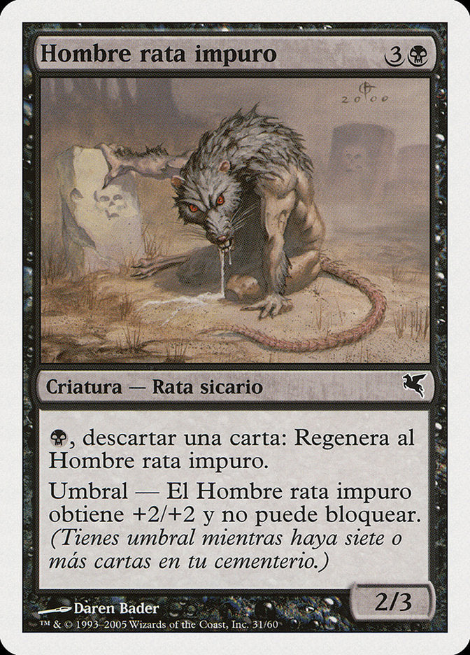 Dirty Wererat (Spanish) - "Hombre rata impuro" (A31)