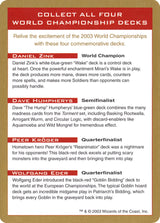 2003 World Championship Advertisement Card - Magic: The Gathering