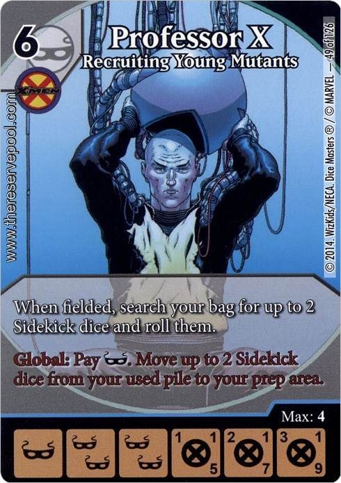 Marvel Dice Masters: Uncanny X-Men – Professor X: Recruiting Young Mutants Alternate Art Promo