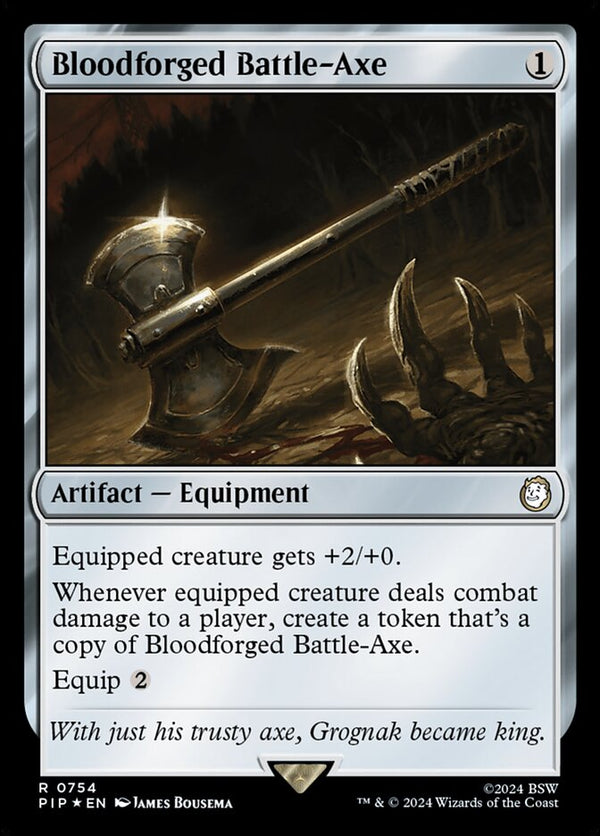 Bloodforged Battle-Axe (Surge Foil) - Magic: The Gathering