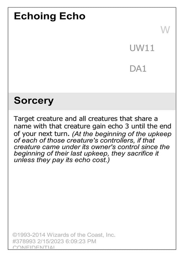 Echoing Echo - Magic: The Gathering