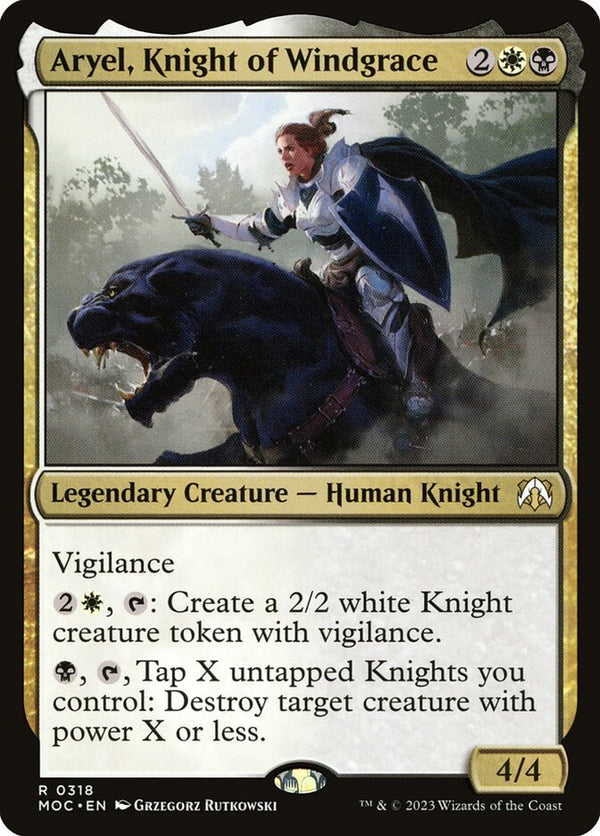 Aryel, Knight of Windgrace - Magic: The Gathering