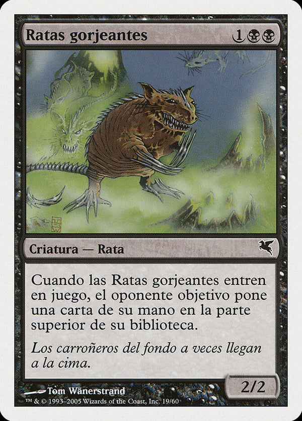 Chittering Rats (Spanish) - "Ratas gorjeantes" (A19) - Magic: The Gathering