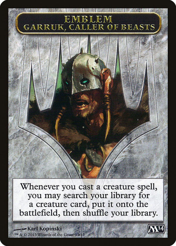 Emblem - Garruk, Caller of Beasts - Magic: The Gathering