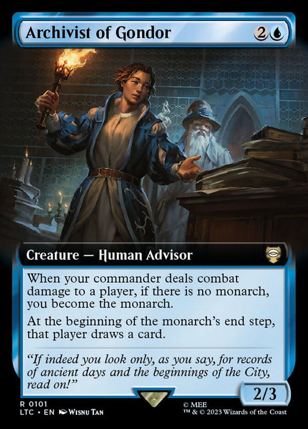 Archivist of Gondor (Extended Art) - Magic: The Gathering