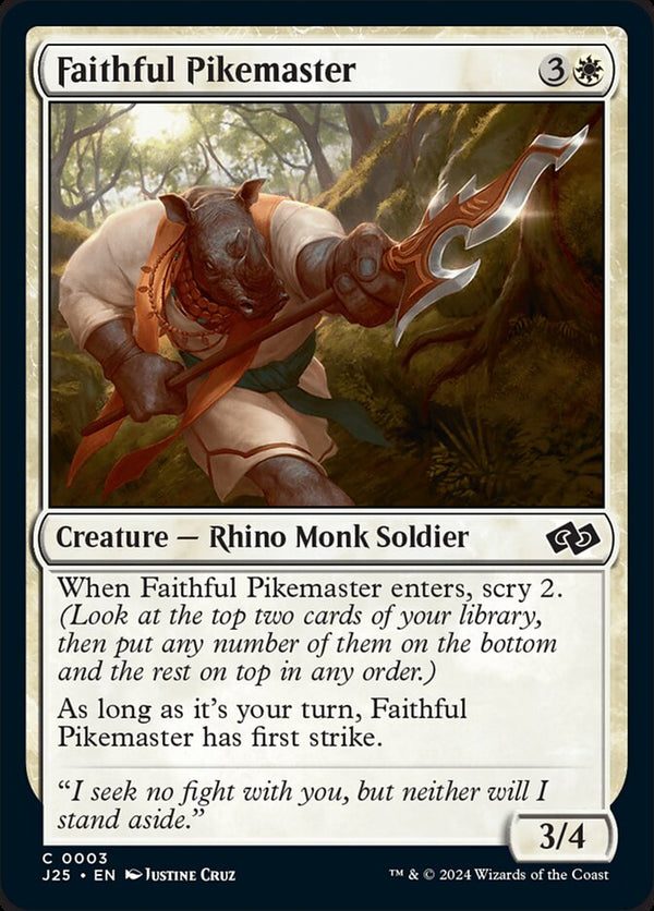 Faithful Pikemaster - Magic: The Gathering