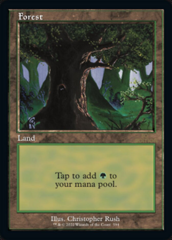 Forest (594) (Retro Frame) - Magic: The Gathering