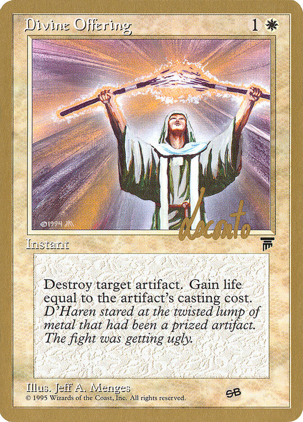 Divine Offering - 1996 Michael Loconto (LEG) (SB) - Magic: The Gathering