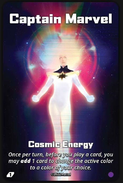 UNO Ultimate: Captain Marvel – Cosmic Energy Ultra Rare Foil Chase Card