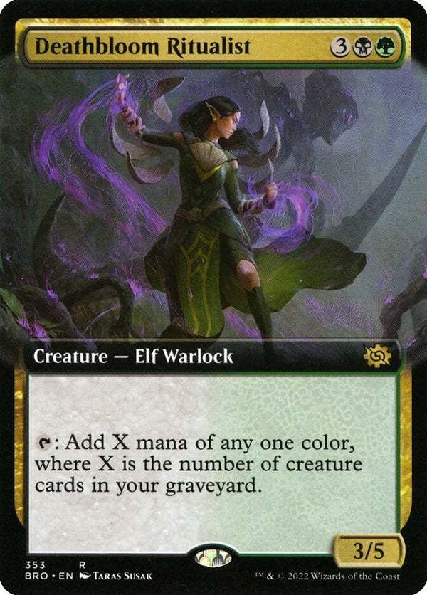 Deathbloom Ritualist (Extended Art) - Magic: The Gathering
