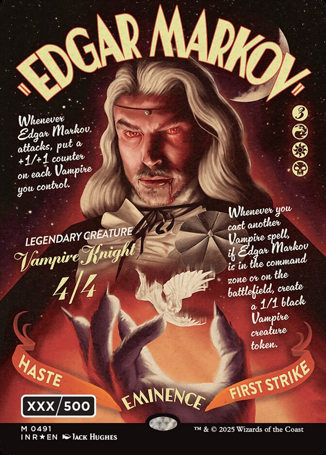 Edgar Markov (Showcase) (Serial Numbered) (Double Rainbow Foil)