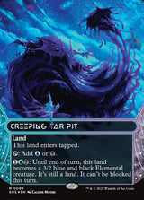Creeping Tar Pit (0099) (Borderless) (Galaxy Foil) - Magic: The Gathering