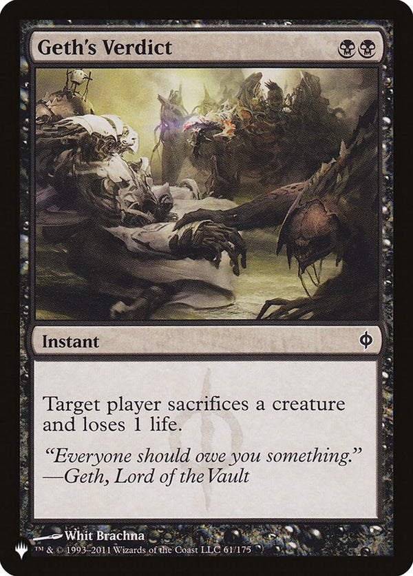 Geth's Verdict - Magic: The Gathering