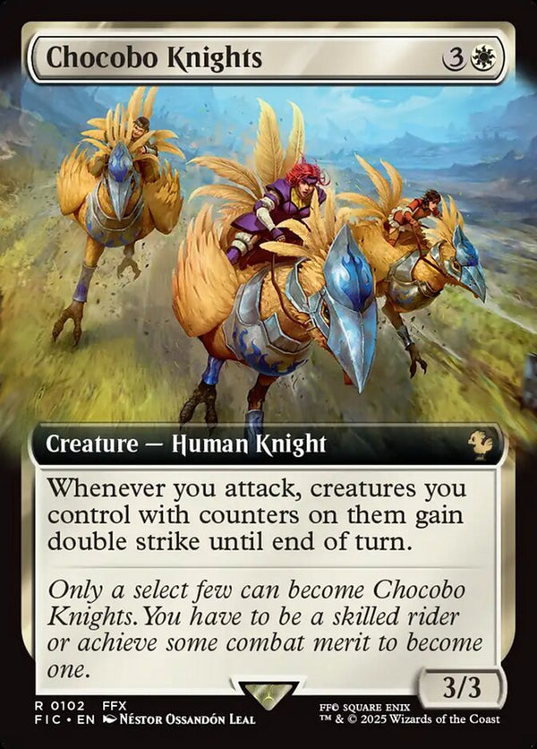 Chocobo Knights (Extended Art) - Magic: The Gathering
