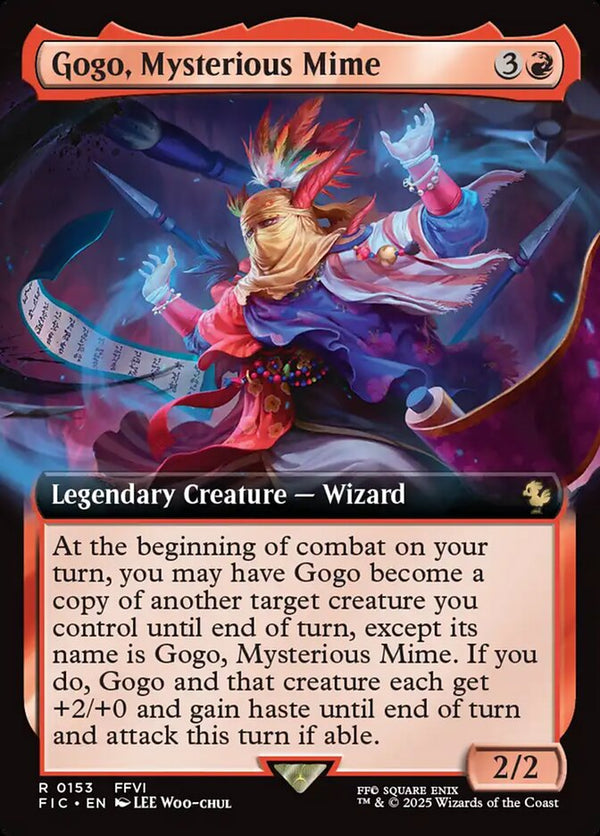 Gogo, Mysterious Mime (Extended Art) - Magic: The Gathering