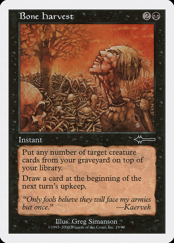 Bone Harvest - Magic: The Gathering