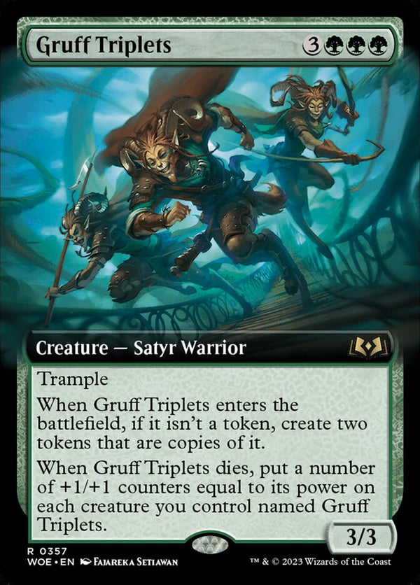 Gruff Triplets (Extended Art) - Magic: The Gathering