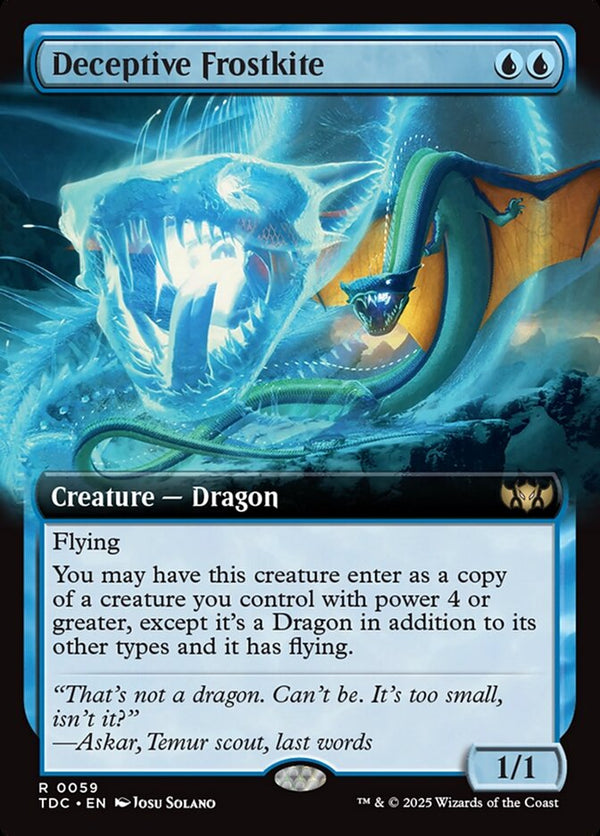 Deceptive Frostkite (Extended Art) - Magic: The Gathering