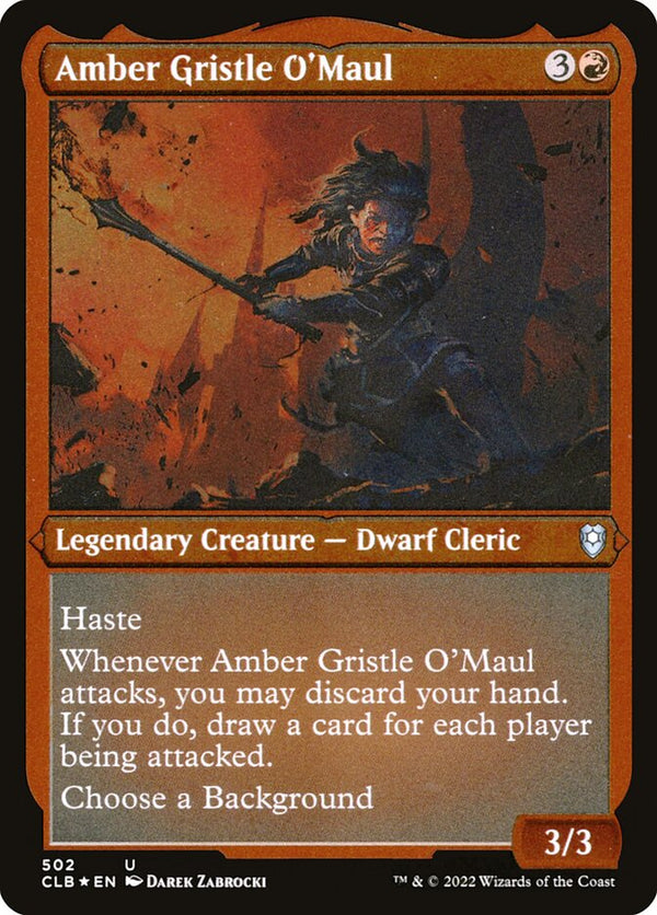 Amber Gristle O'Maul (Foil Etched) - Magic: The Gathering