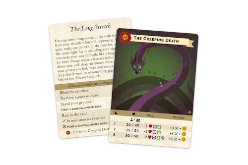 Mini Rogue: The Creeping Death & The Long Stretch Promo Cards