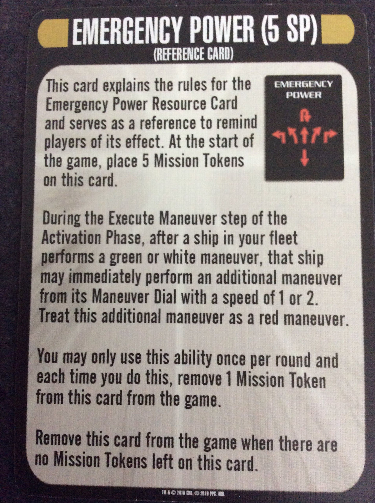 Star Trek: Attack Wing – Emergency Power Resource